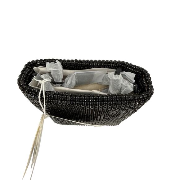 TORY BURCH Night Owl Crystal Embellished Mini Tote in Black - Picture 6 of 8